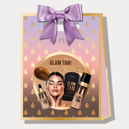 La PIEL Glam Tan Poklon Vrecica Pjena Za Samotamnjenje Tijela Hijaluronski Serum Za Samotamnjenje I Rukavica Za Lakse I Ravnomjerno Nanosenje Pjene