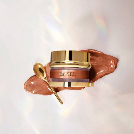 La PIEL Glow Bronze Krema Za Lice Otvorena Teglica I Tekstura