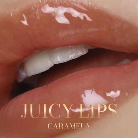 La PIEL Juicy Lips Caramela Lip Oil Sjaj Na Usnama Closeup