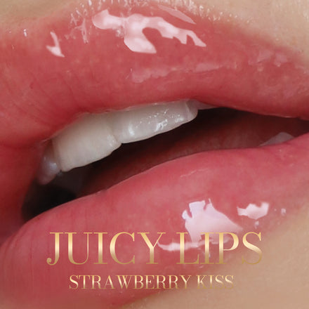 La PIEL Juicy Lips Strawberry Kiss Lip Oil Sjaj Na Usnama Closeup