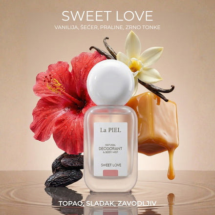 La PIEL Natural Deodorant Body Mist Sweet Love Hibiskus Vanilija Karamela