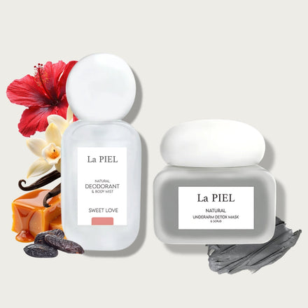 La PIEL Natural Deodorant Body Mist Sweet Love I Detox Maska Set