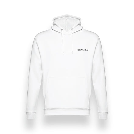 La PIEL Prepichka Bijeli Hoodie Prednja Strana