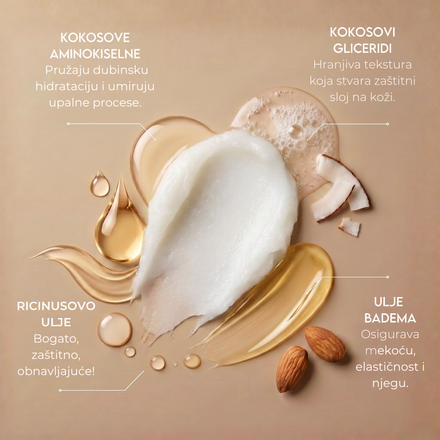 La PIEL Wet Balm Sastojci Kokosove Aminokiseline Ricinus Badem