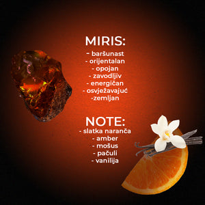 La Piel Prirodan Luksuzan Parfemski Gel Za Tusiranje Bez SLS Sulfata Prirodna Kozmetika Amber Orange